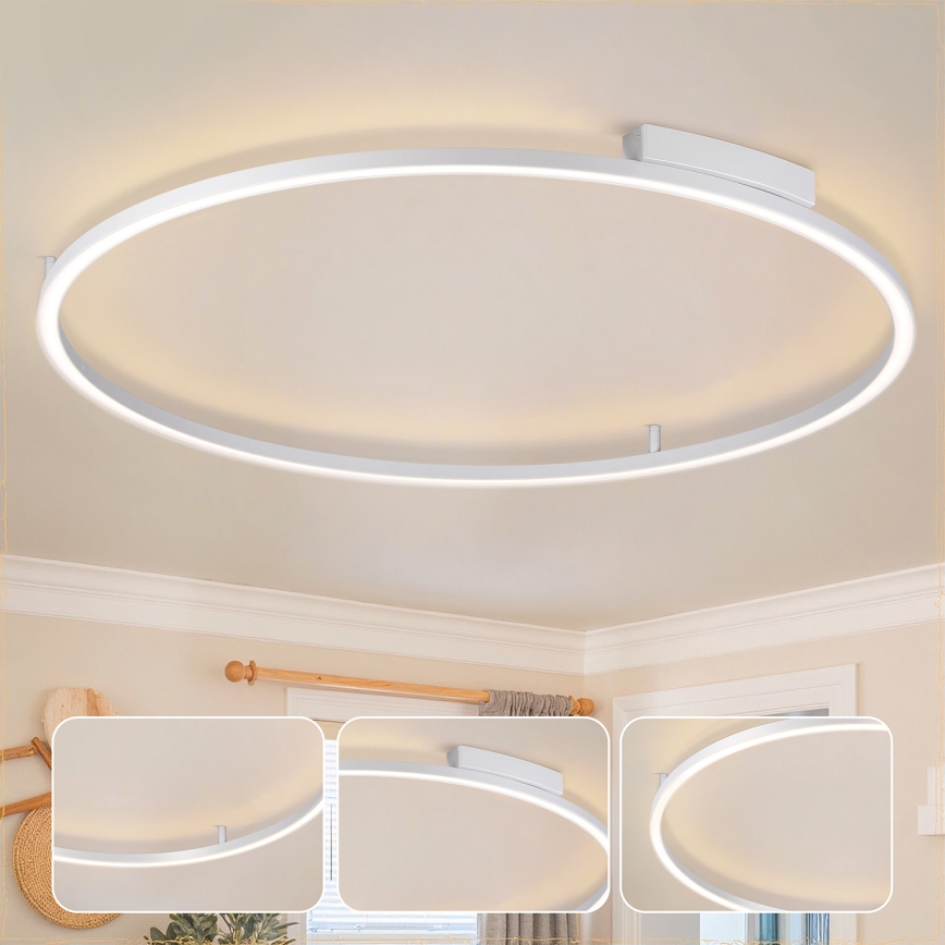 Brilagi - Plafonnier LED dimmable PORTOFINO LED/85W/230V 3000-6000K Ø 120 cm argenté + télécommande