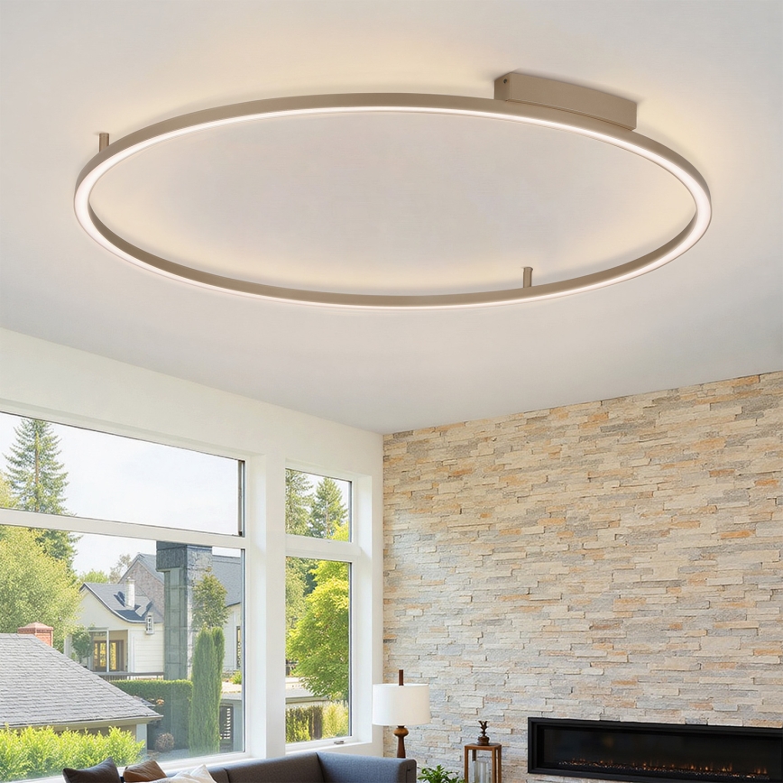 Brilagi - Plafonnier LED dimmable PORTOFINO LED/85W/230V 3000–6000 K Ø 120 cm beige + télécommande