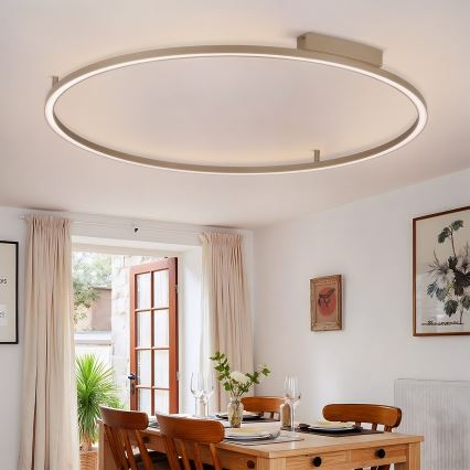 Brilagi - Plafonnier LED dimmable PORTOFINO LED/85W/230V 3000–6000 K Ø 120 cm beige + télécommande