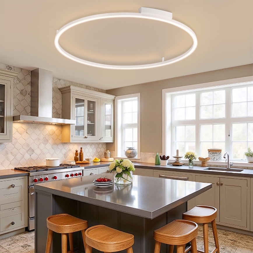 Brilagi - Plafonnier LED dimmable PORTOFINO LED/85W/230V 3000-6000K Ø 120 cm blanc + télécommande