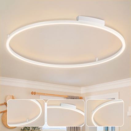 Brilagi - Plafonnier LED dimmable PORTOFINO LED/85W/230V 3000-6000K Ø 120 cm blanc + télécommande