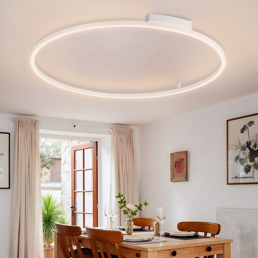 Brilagi - Plafonnier LED dimmable PORTOFINO LED/85W/230V 3000-6000K Ø 120 cm blanc + télécommande