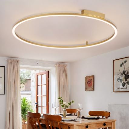 Brilagi - Plafonnier LED dimmable PORTOFINO LED/85W/230V 3000-6000K Ø 120 cm doré + télécommande