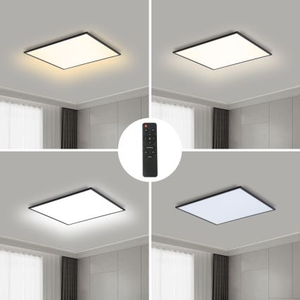 Brilagi - Plafonnier LED dimmable SLIMFRAME LED/36W/230V 45x45 cm 3000-6000K noir + télécommande
