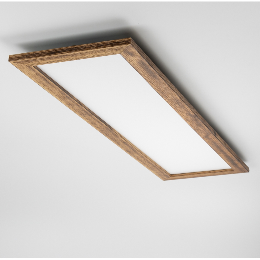 Brilagi - Plafonnier LED dimmable SLIMFRAME WOOD LED/58W/230V 124x33,7 cm 3000-6000K marron + télécommande