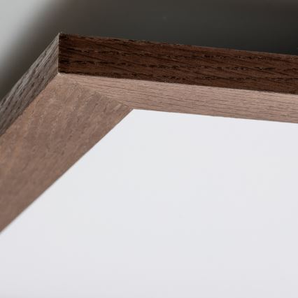 Brilagi - Plafonnier LED dimmable SLIMFRAME WOOD LED/58W/230V 64x64 cm 3000-6000K brun foncé + télécommande