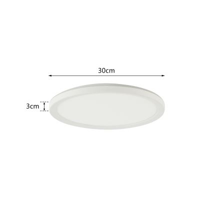 Brilagi - Plafonnier LED dimmable ULTRA SLIM LED/18W/230V 2700–6500K Ø 30 cm blanc + télécommande