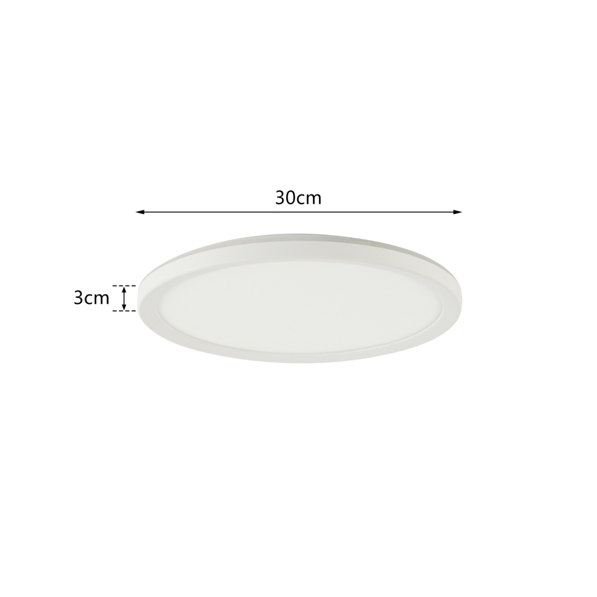 Brilagi - Plafonnier LED dimmable ULTRA SLIM LED/18W/230V 2700–6500K Ø 30 cm blanc + télécommande