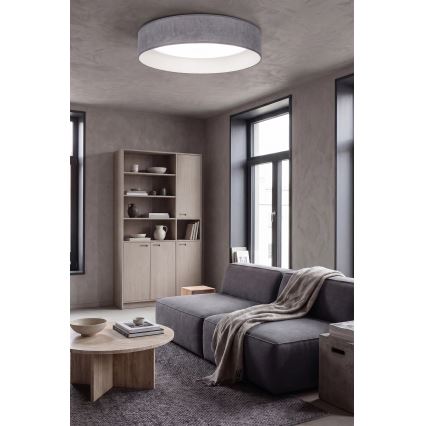 Brilagi - Plafonnier LED dimmable VELVET SMARTIX STARS LED/24W/230V 3000–6000K Ø 45 cm gris Wi‑Fi Tuya Beacon + télécommande