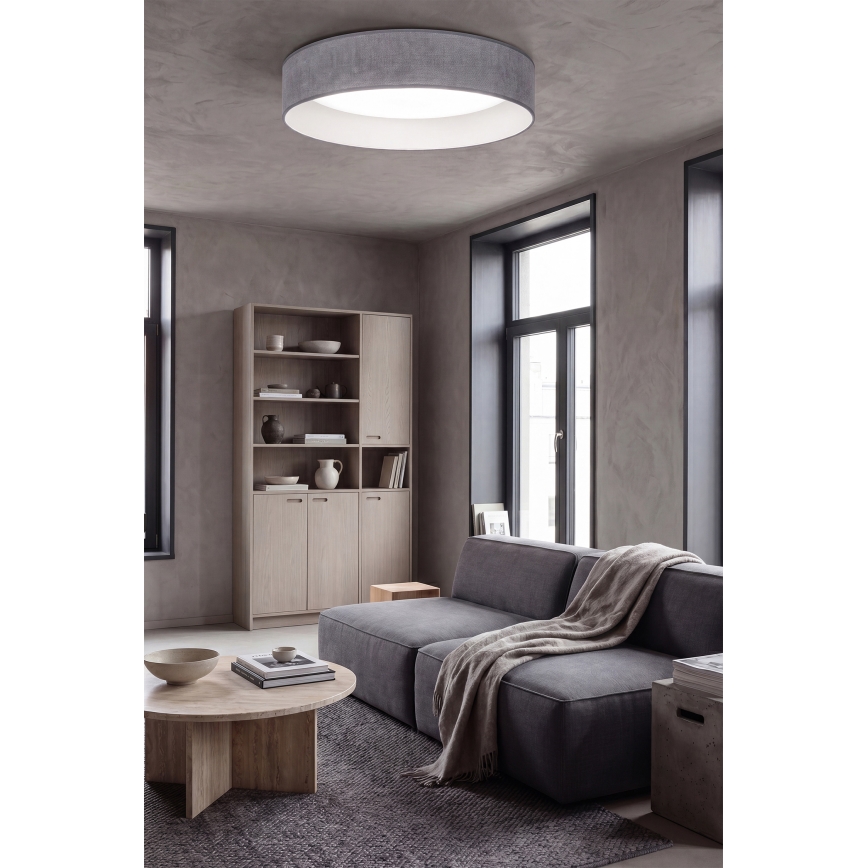Brilagi - Plafonnier LED dimmable VELVET SMARTIX LED/36W/230V 3000-6000K Ø 55 cm gris Wi-Fi Tuya Beacon + télécommande