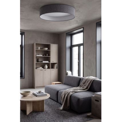 Brilagi - Plafonnier LED dimmable VELVET SMARTIX LED/36W/230V 3000-6000K Ø 55 cm gris Wi-Fi Tuya Beacon + télécommande