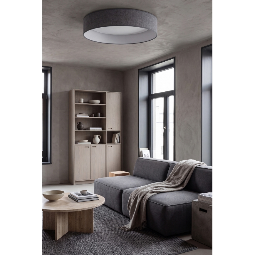 Brilagi - Plafonnier LED dimmable VELVET SMARTIX LED/36W/230V 3000-6000K Ø 55 cm gris Wi-Fi Tuya Beacon + télécommande