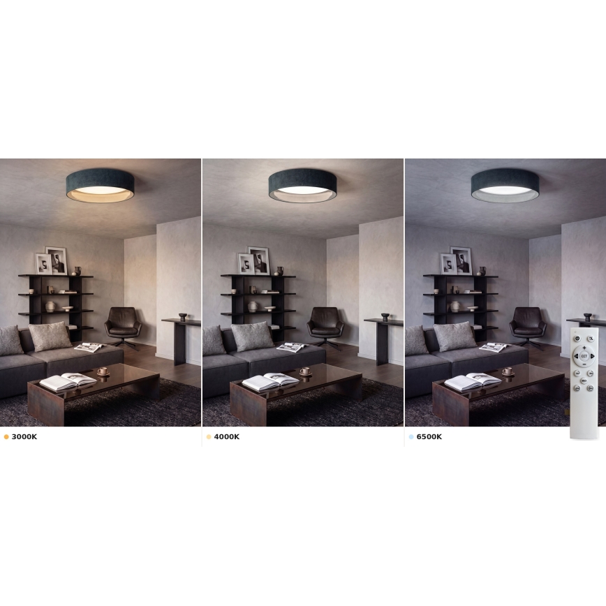 Brilagi - Plafonnier LED dimmable VELVET SMART VARI LED/24W/230V 3000–6500K Ø 45 cm vert + télécommande