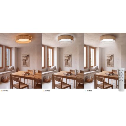 Brilagi - Plafonnier LED dimmable VELVET SMART VARI LED/36W/230V 3000–6500 K Ø 55 cm beige + télécommande