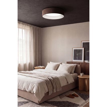 Brilagi - Plafonnier LED dimmable VELVET SMART VARI LED/36W/230V 3000-6500K Ø 55 cm marron + télécommande incluse