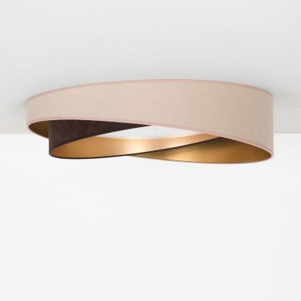 BRILAGI - Plafonnier LED dimmable VELVET TWIST LED/36W/230V 3000-6000K Ø 65 cm Wi-Fi Tuya Beacon beige/marron/doré + télécommande