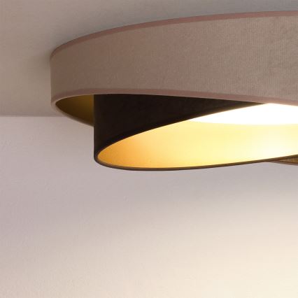BRILAGI - Plafonnier LED dimmable VELVET TWIST LED/36W/230V 3000-6000K Ø 65 cm Wi-Fi Tuya Beacon beige/marron/doré + télécommande