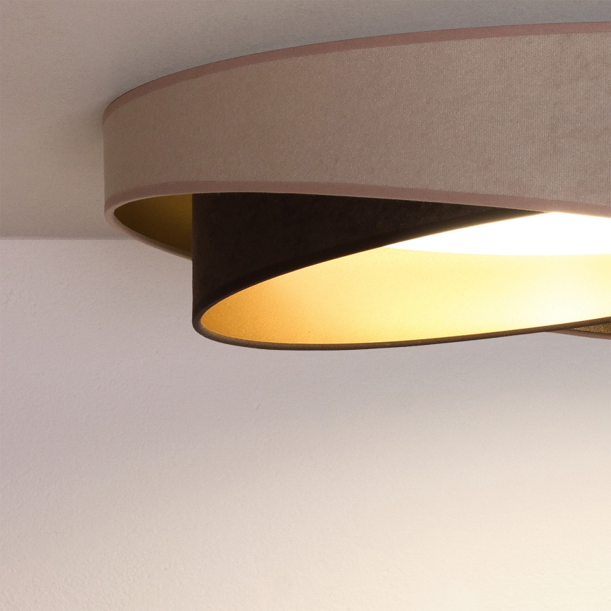 BRILAGI - Plafonnier LED dimmable VELVET TWIST LED/36W/230V 3000-6000K Ø 65 cm Wi-Fi Tuya Beacon beige/marron/doré + télécommande