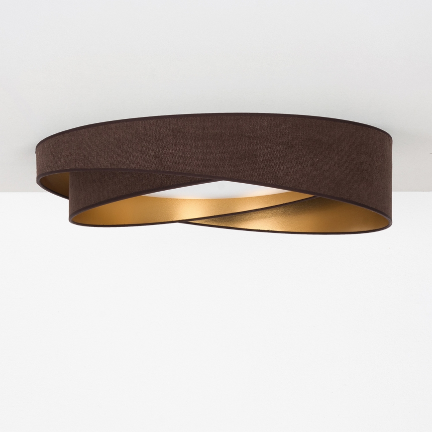 BRILAGI - Plafonnier LED dimmable VELVET TWIST LED/36W/230V 3000-6000K Ø 65 cm Wi-Fi Tuya Beacon brun/doré + télécommande