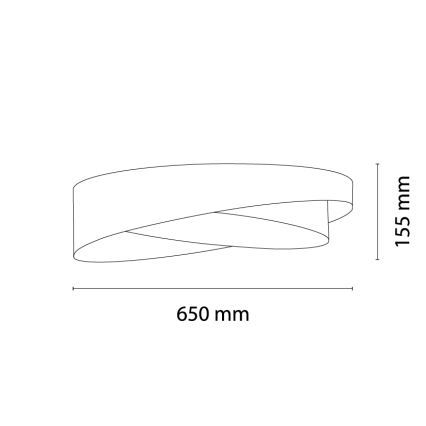 BRILAGI - Plafonnier LED dimmable VELVET TWIST LED/36W/230V 3000-6000K Ø 65 cm Wi-Fi Tuya Beacon brun/doré + télécommande