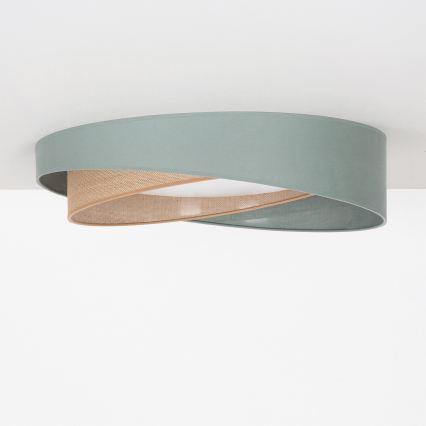 BRILAGI - Plafonnier LED dimmable VELVET TWIST LED/36W/230V 3000-6000K Ø 65 cm Wi-Fi Tuya Beacon vert/beige + télécommande