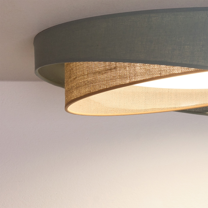 BRILAGI - Plafonnier LED dimmable VELVET TWIST LED/36W/230V 3000-6000K Ø 65 cm Wi-Fi Tuya Beacon vert/beige + télécommande