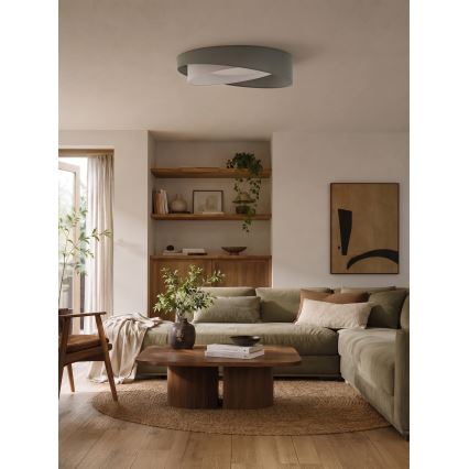 BRILAGI - Plafonnier LED dimmable VELVET TWIST LED/36W/230V 3000-6000K Ø 65 cm Wi-Fi Tuya Beacon vert/blanc + télécommande