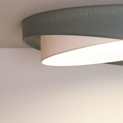 BRILAGI - Plafonnier LED dimmable VELVET TWIST LED/36W/230V 3000-6000K Ø 65 cm Wi-Fi Tuya Beacon vert/blanc + télécommande