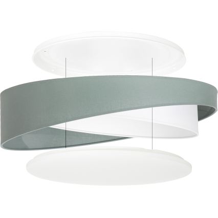 BRILAGI - Plafonnier LED dimmable VELVET TWIST LED/36W/230V 3000-6000K Ø 65 cm Wi-Fi Tuya Beacon vert/blanc + télécommande