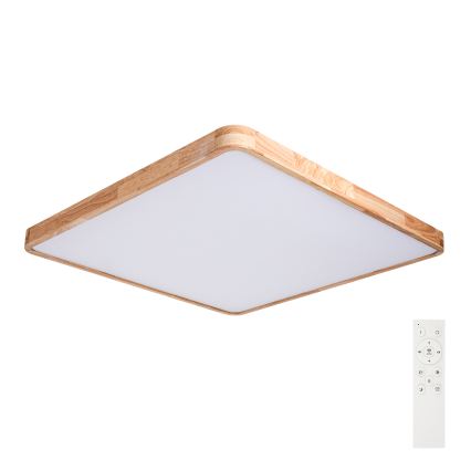 Brilagi - Plafonnier LED dimmable WOODLINE SQUARE LED/180W/230V 3000-6000K chêne 100x100 cm + télécommande