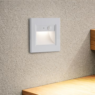 Brilagi - Luminaire LED pour escalier avec capteur STEP LIGHT LED/1,5W/230V IP44 blanc