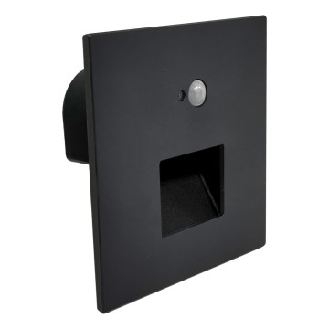 Brilagi - Luminaire LED pour escalier avec détecteur de mouvement et détecteur crépusculaire JACK LED/3W/230V 3000/4000/6500K IP65 noir