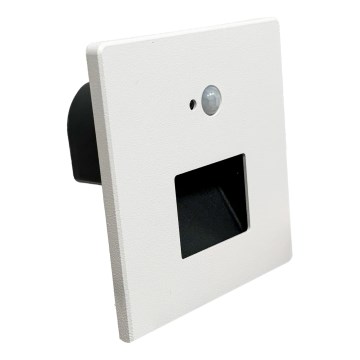 Brilagi - Luminaire LED pour escalier JACK avec détecteur de mouvement et capteur crépusculaire LED/3W/230V 3000/4000/6500K IP65 blanc