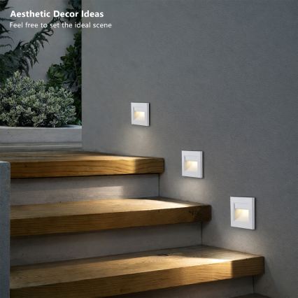 Brilagi - Luminaire LED pour escalier STEP LIGHT LED/1,5W/230V IP44 blanc