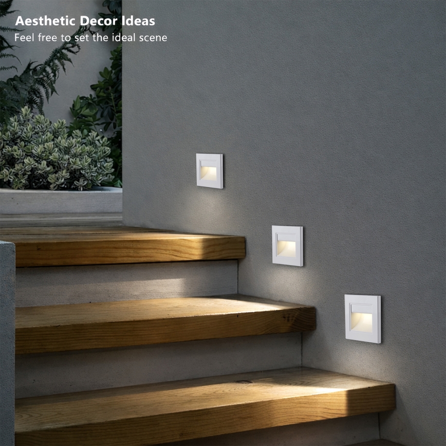 Brilagi - Luminaire LED pour escalier STEP LIGHT LED/1,5W/230V IP44 blanc