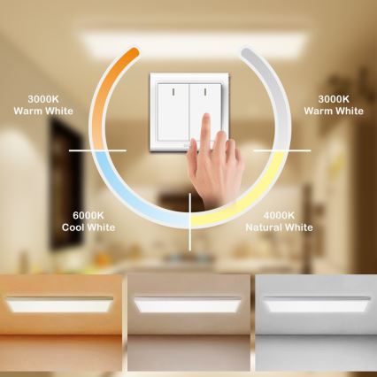 Brilagi - Plafonnier LED pour salle de bains FRAME LED/50W/230V 120x30 cm 3000/4000/6000K IP44 blanc