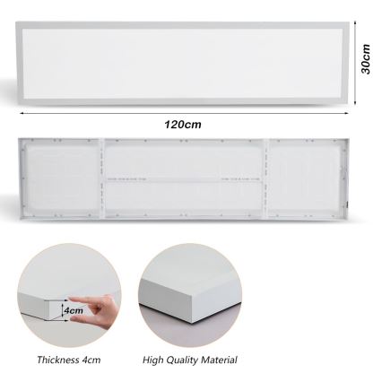 Brilagi - Plafonnier LED pour salle de bains FRAME LED/50W/230V 120x30 cm 3000/4000/6000K IP44 blanc