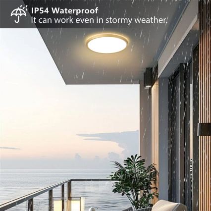 Brilagi - plafonnier LED pour salle de bains ULTRA SLIM LED/24W/230V Ø 42 cm doré IP54