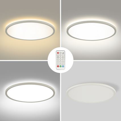 Brilagi - Plafonnier LED RGBW dimmable ULTRA SLIM LED/18W/230V 2700-6500K Ø 30 cm blanc + télécommande