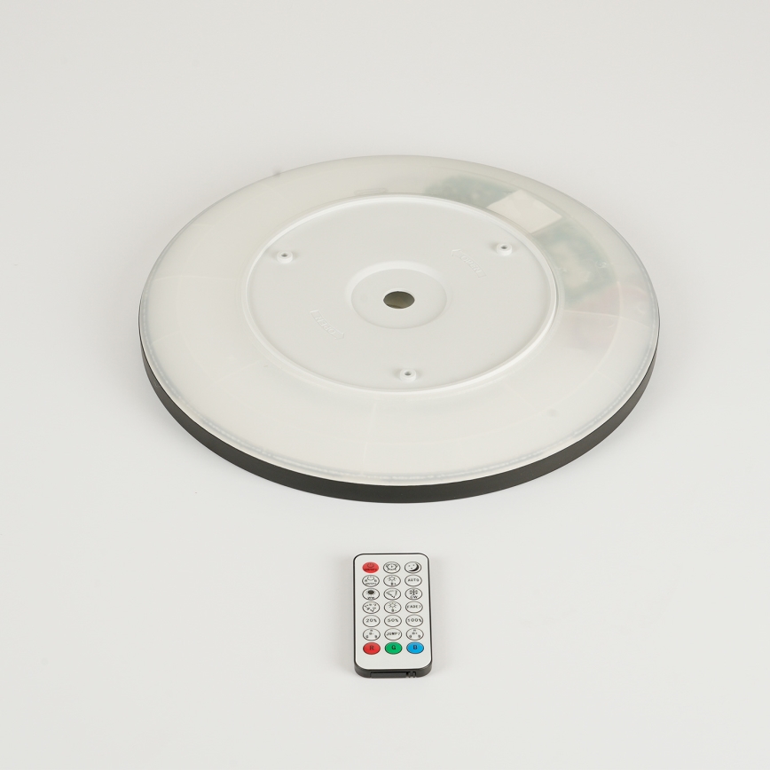 Brilagi - Plafonnier LED RGBW dimmable ULTRA SLIM LED/18W/230V 2700-6500K Ø 30 cm noir + télécommande