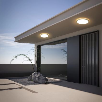 Brilagi - Plafonnier LED ultra-plat pour salle de bains / 18W / 230V Ø 30 cm doré IP54