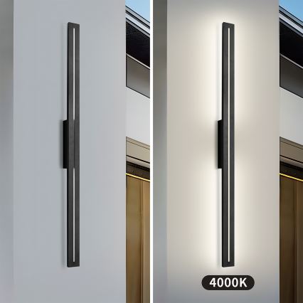 Brilagi - Applique murale d'extérieur LINEO LED/24W/230V 4000K IP65 100 cm noire