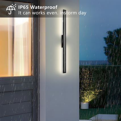 Brilagi - Applique murale d'extérieur LINEO LED/24W/230V 4000K IP65 100 cm noire