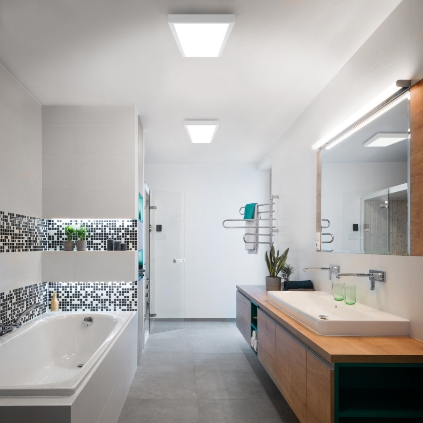 Brilagi - Plafonnier salle de bain à intensité variable FRAME SMART LED/50W/230V 30x120 cm 3000-6000K IP44 blanc + télécommande