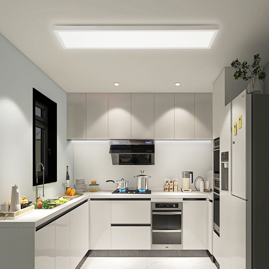 Brilagi - Plafonnier salle de bain à intensité variable FRAME SMART LED/50W/230V 30x120 cm 3000-6000K IP44 blanc + télécommande