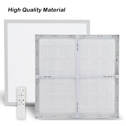 Brilagi - Plafonnier salle de bain à intensité variable FRAME SMART LED/50W/230V 60x60 cm 3000-6000K IP44 blanc + télécommande