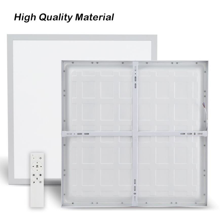 Brilagi - Plafonnier salle de bain à intensité variable FRAME SMART LED/50W/230V 60x60 cm 3000-6000K IP44 blanc + télécommande