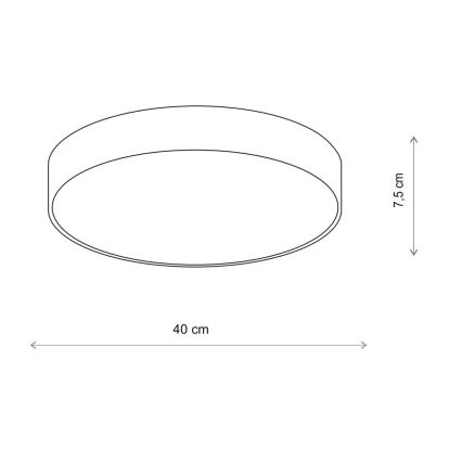 Brilagi - Plafonnier de salle de bain avec détecteur CLARE 3xE27/72W/230V d. 40 cm IP54 beige