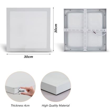 Brilagi - Plafonnier salle de bain FRAME LED/24W/230V 3000/4000/6000K IP44 blanc