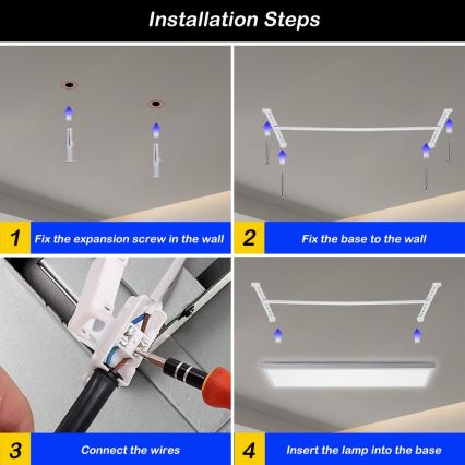 Brilagi - Plafonnier salle de bain FRAME LED/50W/230V 3000/4000/6000K IP44 blanc